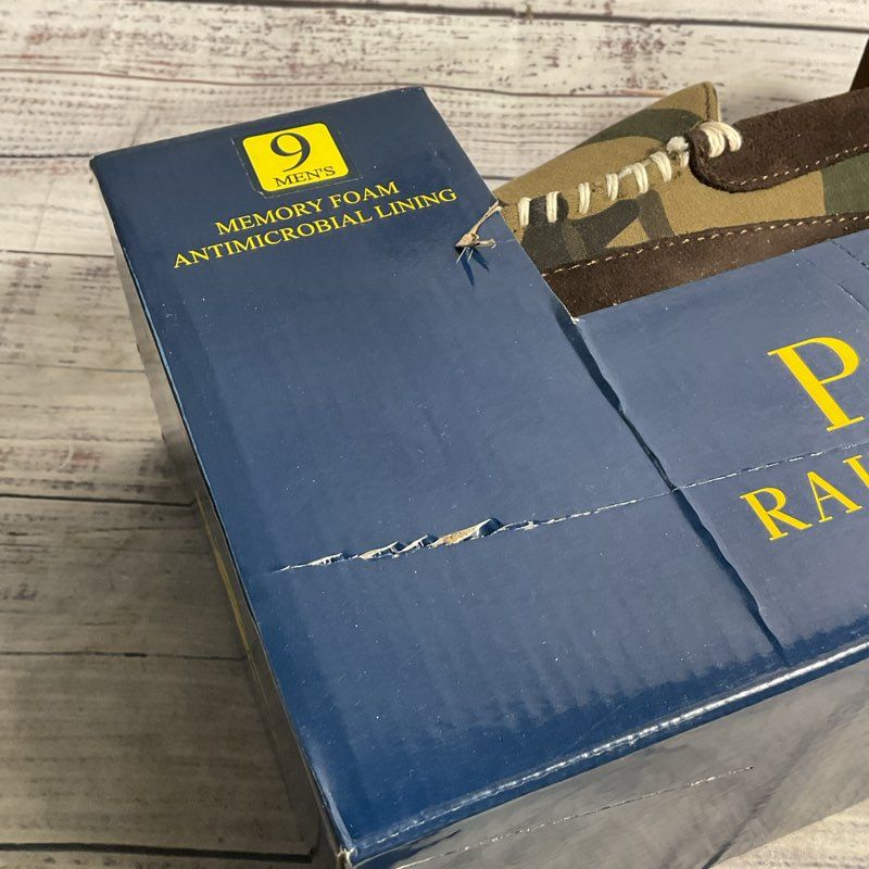 NEW Polo Ralph Lauren Green Camo Lined Slipper Men's Size 9