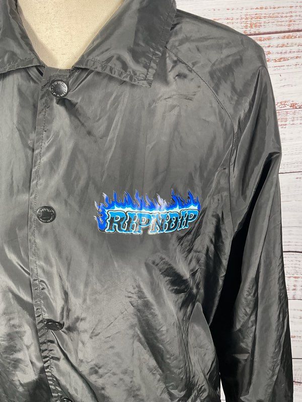 Ripndip Jacket Men's Black Devil Windbreaker Lightweight Back Graphic Size S