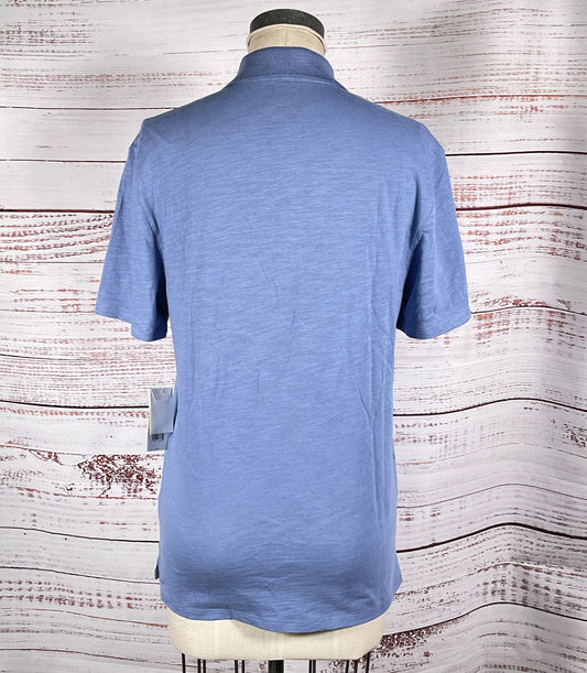 Vince Cotton Short Sleeve Golf Polo Blue M