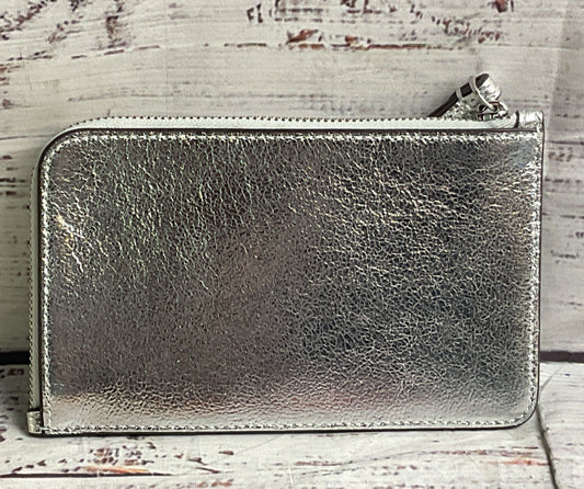 Kate Spade Metallic Leather Lucy Slim Wristlet Silver