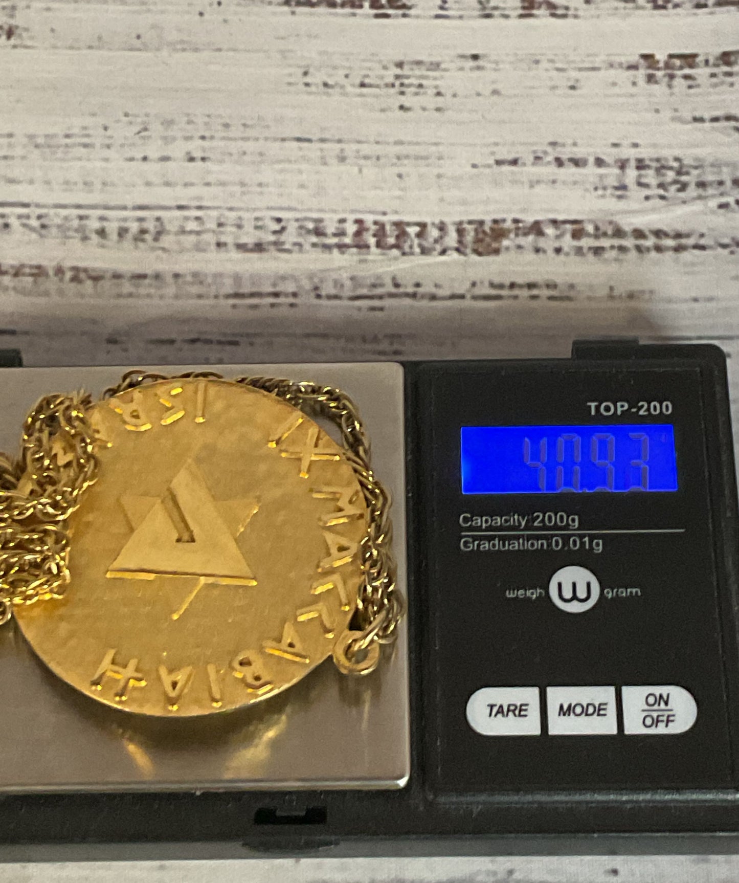 1973 Israel IX Maccabiah Gold Tone Vintage Necklace