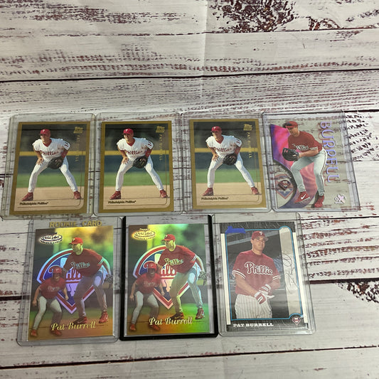 Various PAT BURRELL Phillies MLB Baseball Cards- 7 Cards