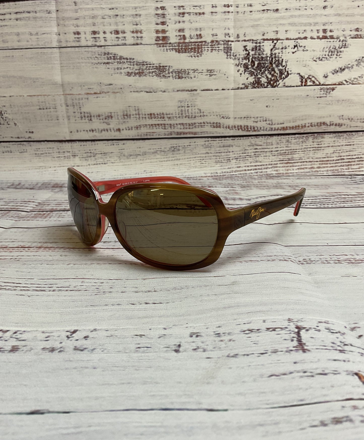 Cute Maui Jim Brown/Pink Rainbow Falls Sunglasses - Size O/S