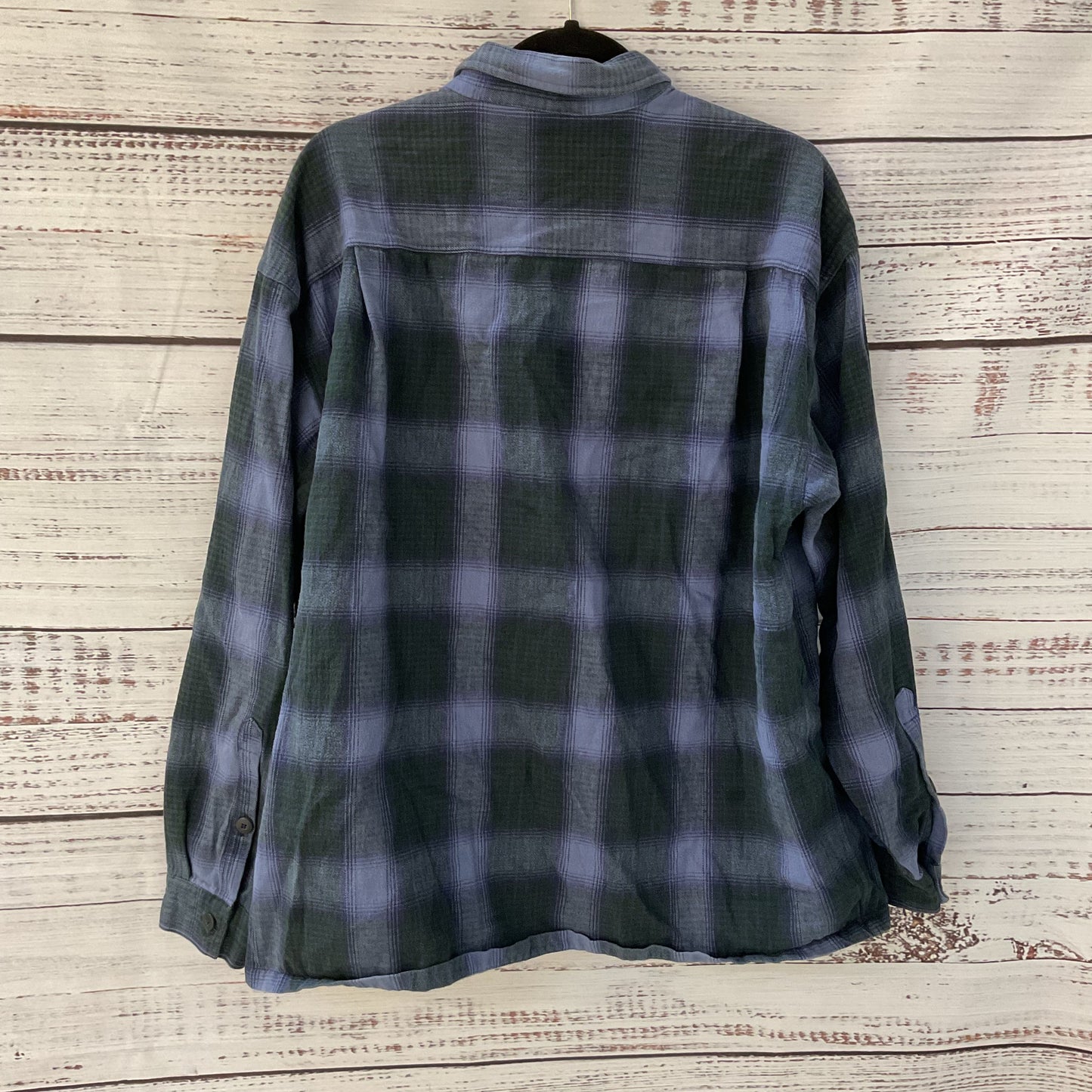 Patagonia Purple Green Plaid Long Sleeve Button Up Shirt - Size L