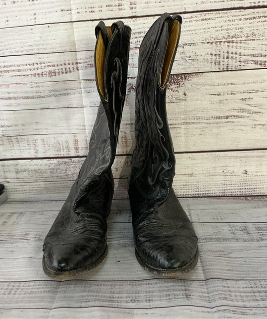 Men's Nocona Black Cowboy Boots Size 9.5