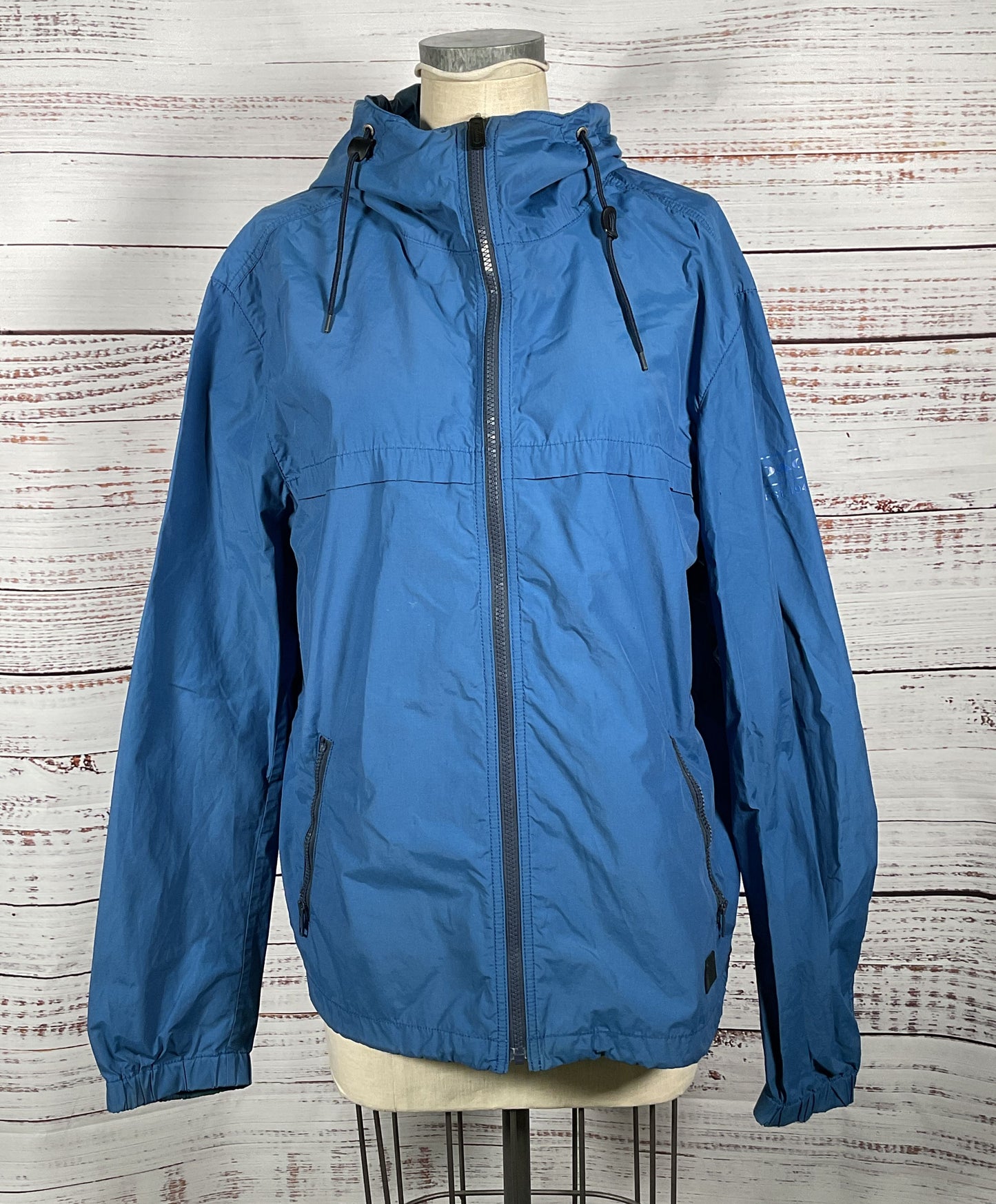 Coach Hooded Packable Windbreaker Jacket Marine Blue XL