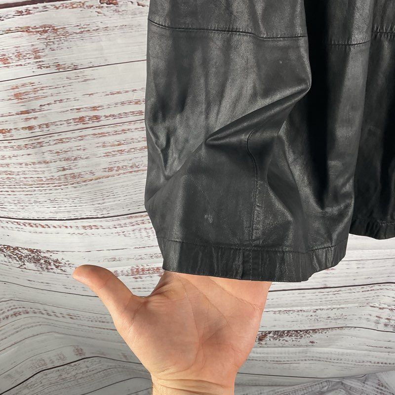 ASOS Black Leather Paneled Pocketed Flare Midi Skirt Size 2 US