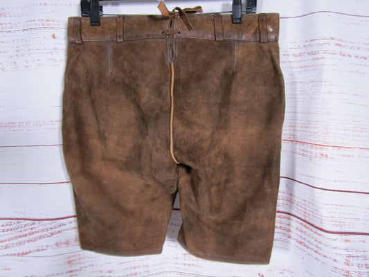 Wesnwuid Stockholm Men's Brown Suede Lederhosen Size 40