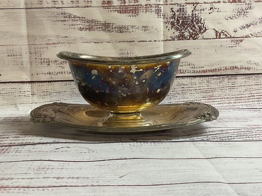 Daffodil Silverplated Sauce Gravy Boat
