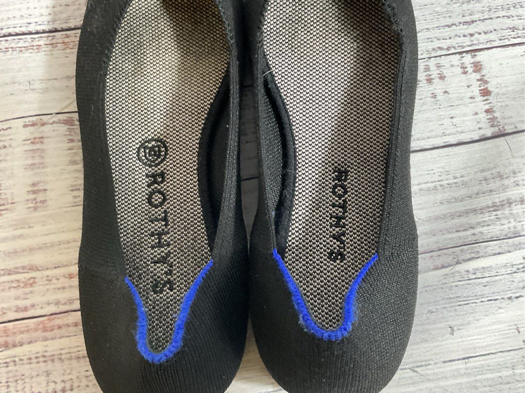 ROTHYS Women's Black Knit Flat Shoes- SZ 9.5