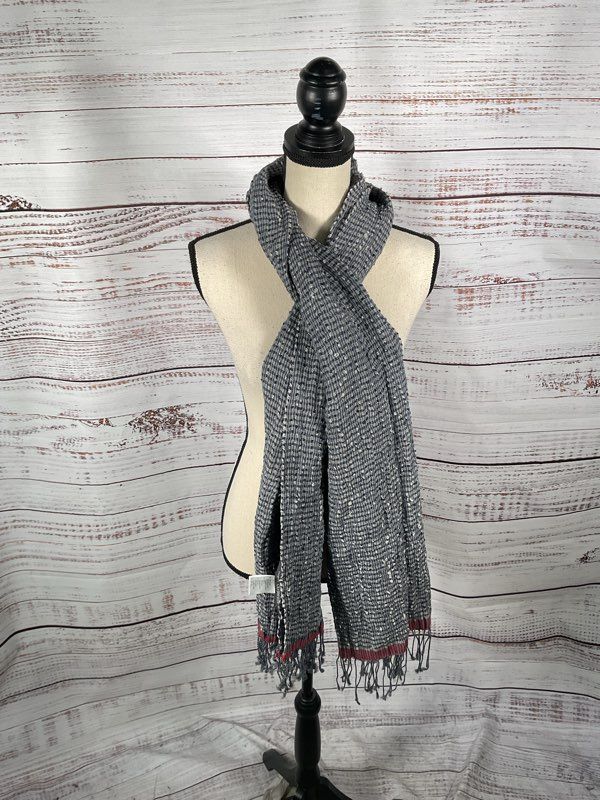 Elemente Clemente Women's Linen Blend Blue Scarf
