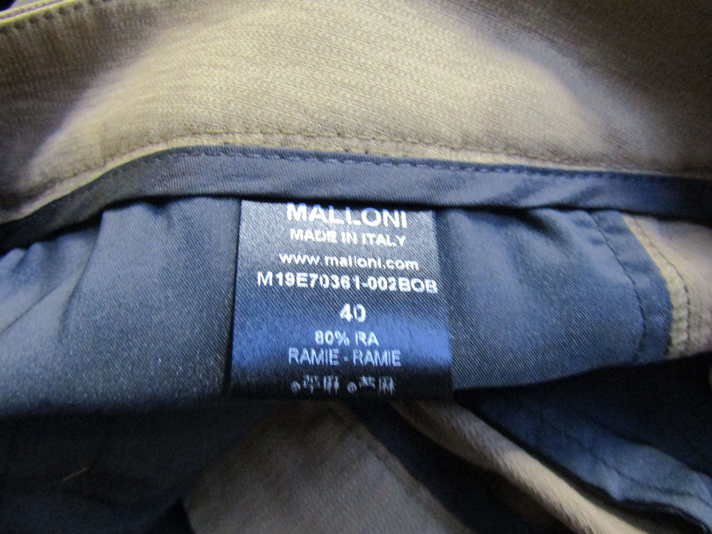Malloni Women's Brown Ramie Blend Trousers Pants Size 40 Made in Italy