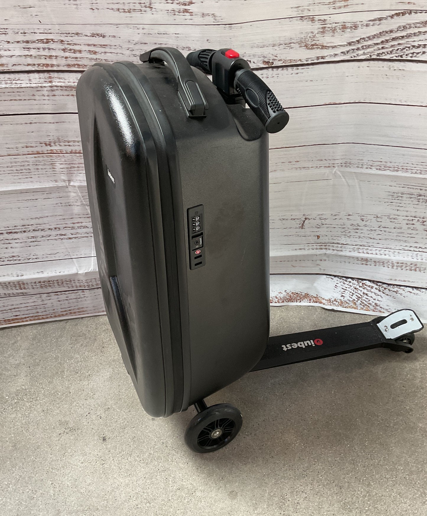 iubest Black Scooter Suitcase Carry-On Luggage