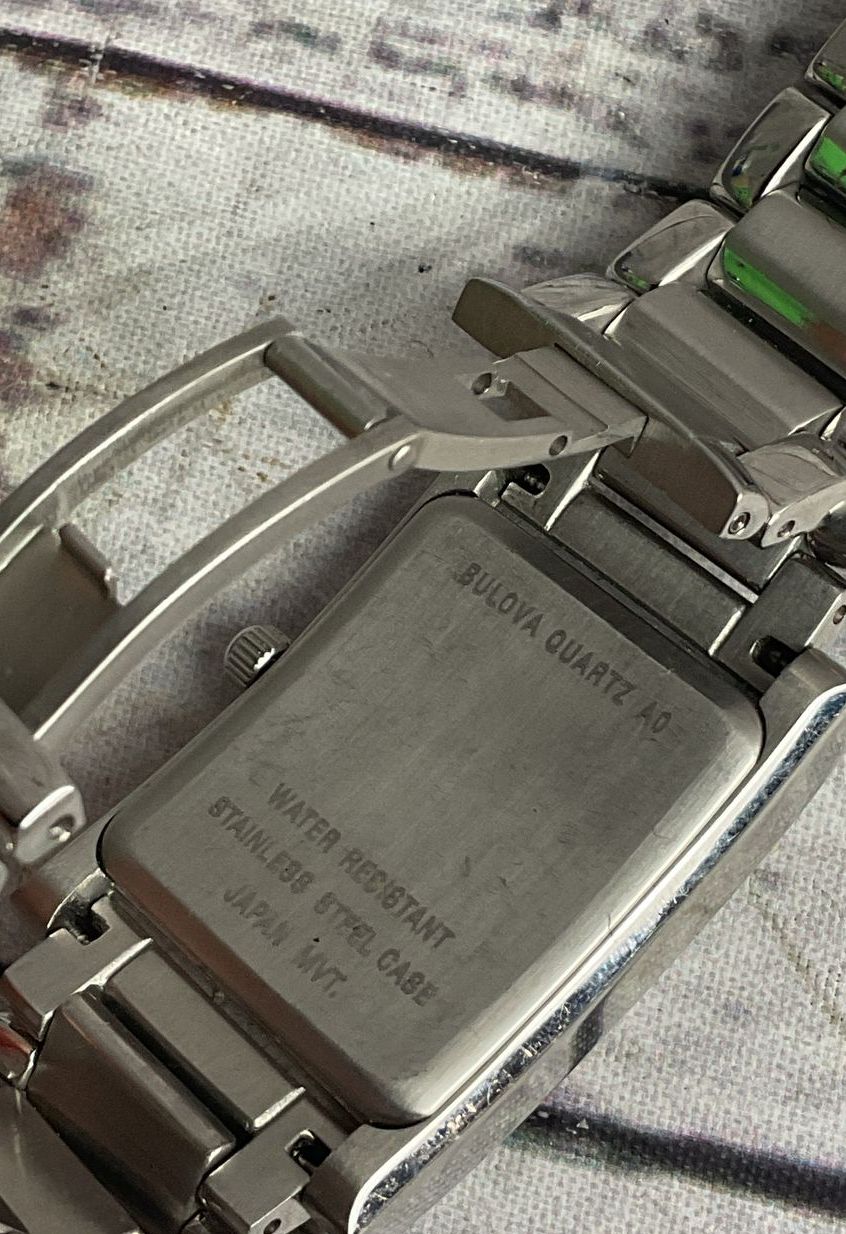 Bulova Vintage Japan Quartz Untested Watch Stainless Steel