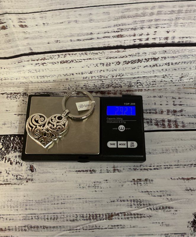 Brighton Silver Tone Heart Keyring