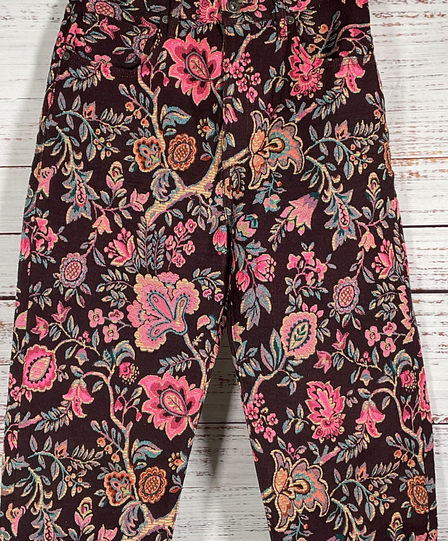 Levi's Free People Tapestry Barrel Floral Print Pants Multicolor 26