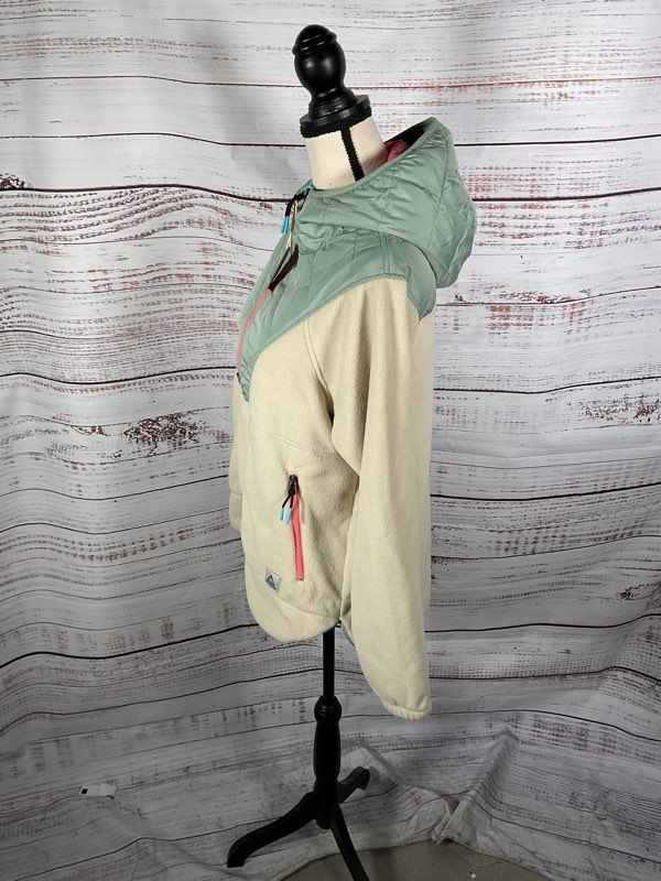 NWT Passenger Women's Juana Recycled Polar Hooded Fleece Jacket Oatmeal Size M