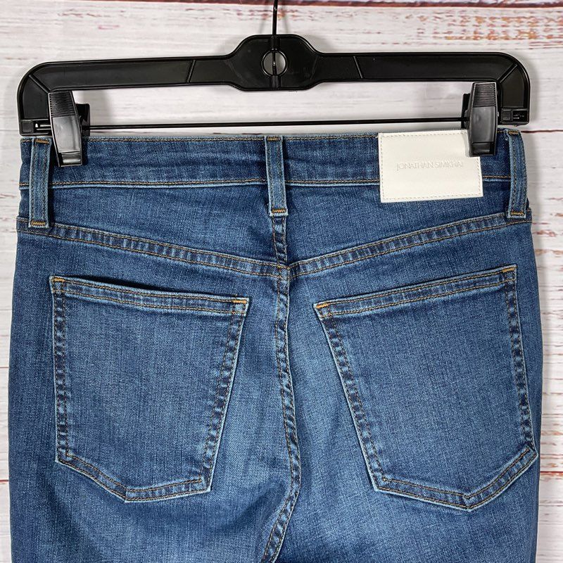 Jonathan Simkhai Standard Blue Denim Button Fly Skinny Jeans - Size 26