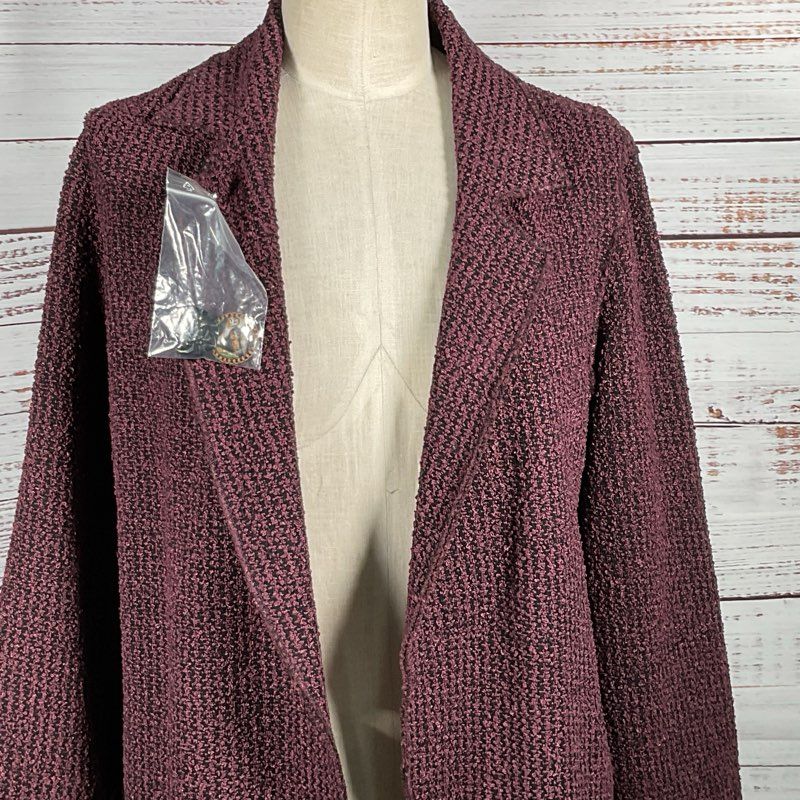 S. BALIAN Designs Women's Purple Tweed Long Coat- SEE MEASUREMENTS