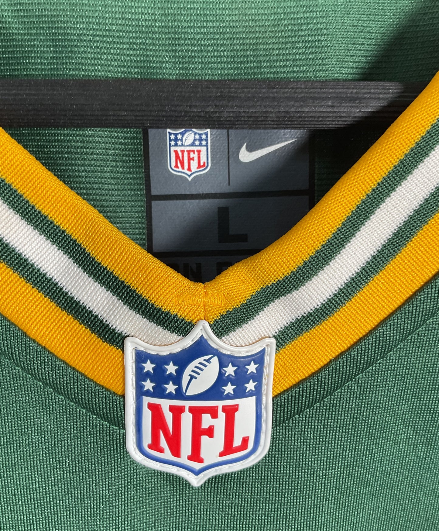 Nike On Field Green Bay Packers Rodgers Jersey Size L