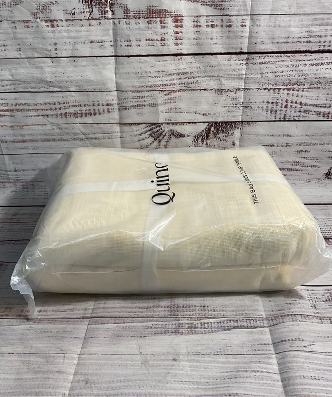 New Sealed Quince European Linen 2 Sheet Set Light Beige 48"x 96"