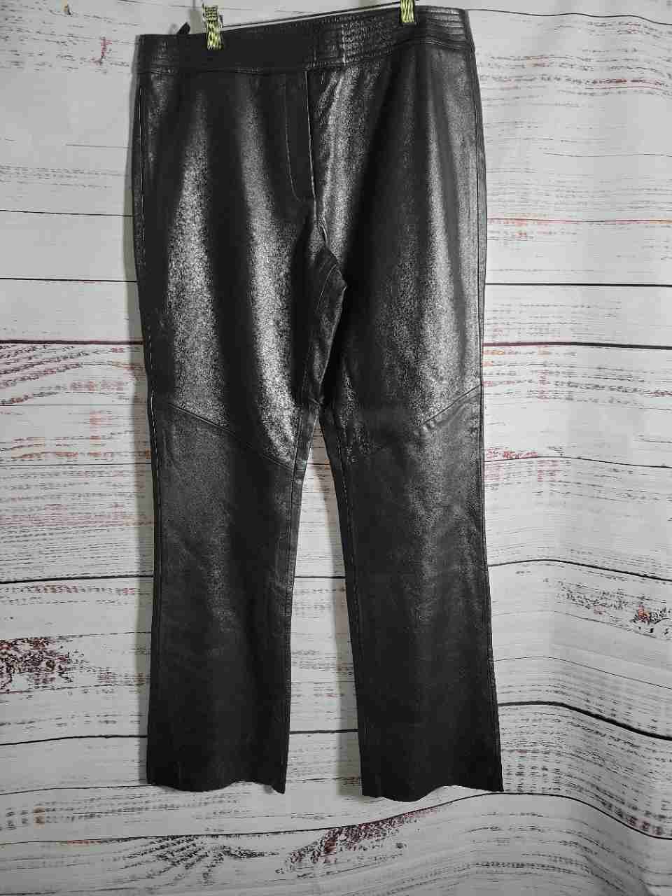 Women's Margaret Godfrey Black Leather Pants Size 12