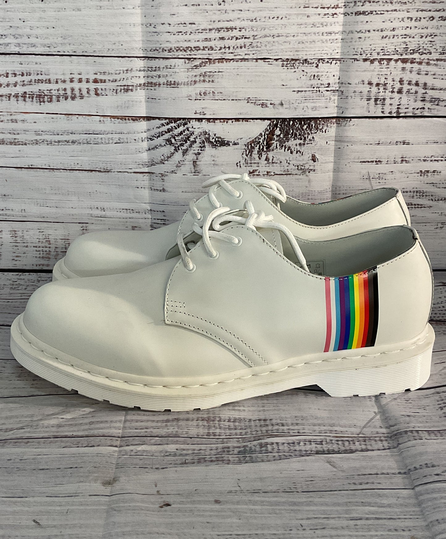 Dr. Martens Leather 1461 For Pride Oxford Shoes White 11