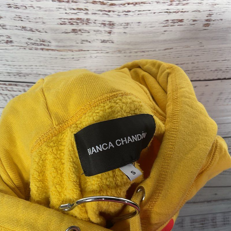 Bianca Chandon Flaming Lover Hoodie Yellow Size Small