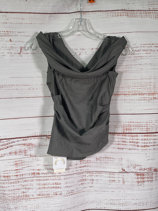 Commense Gray Ruffled Asymmetrical Tank Top NWT - Size S