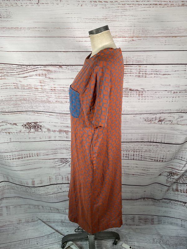 Ace & Jig Women's Shirt Dress Geometric Orange & Blue - Size XL