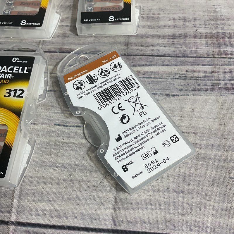 Lot of 48 BRAND NEW Duracell Activair Hearing Aid Battery Size 312 Exp. 2024