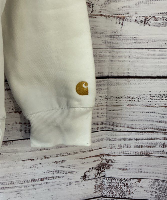 Men's Carhartt White Hoodie Sweatshirt Size S