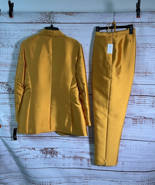 NWT John Meyer Collection 2 Pc Mustard Pant Suit Size 6 Retail $260