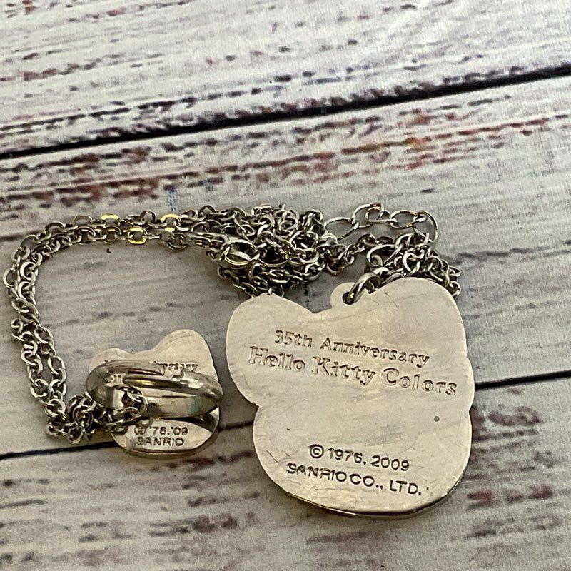 2009 HELLO KITTY 35 Anniversary Necklace & Adjustable Ring