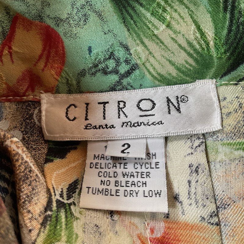 CITRON Santa Monica Women's Print Button Up Blouse- SZ 2