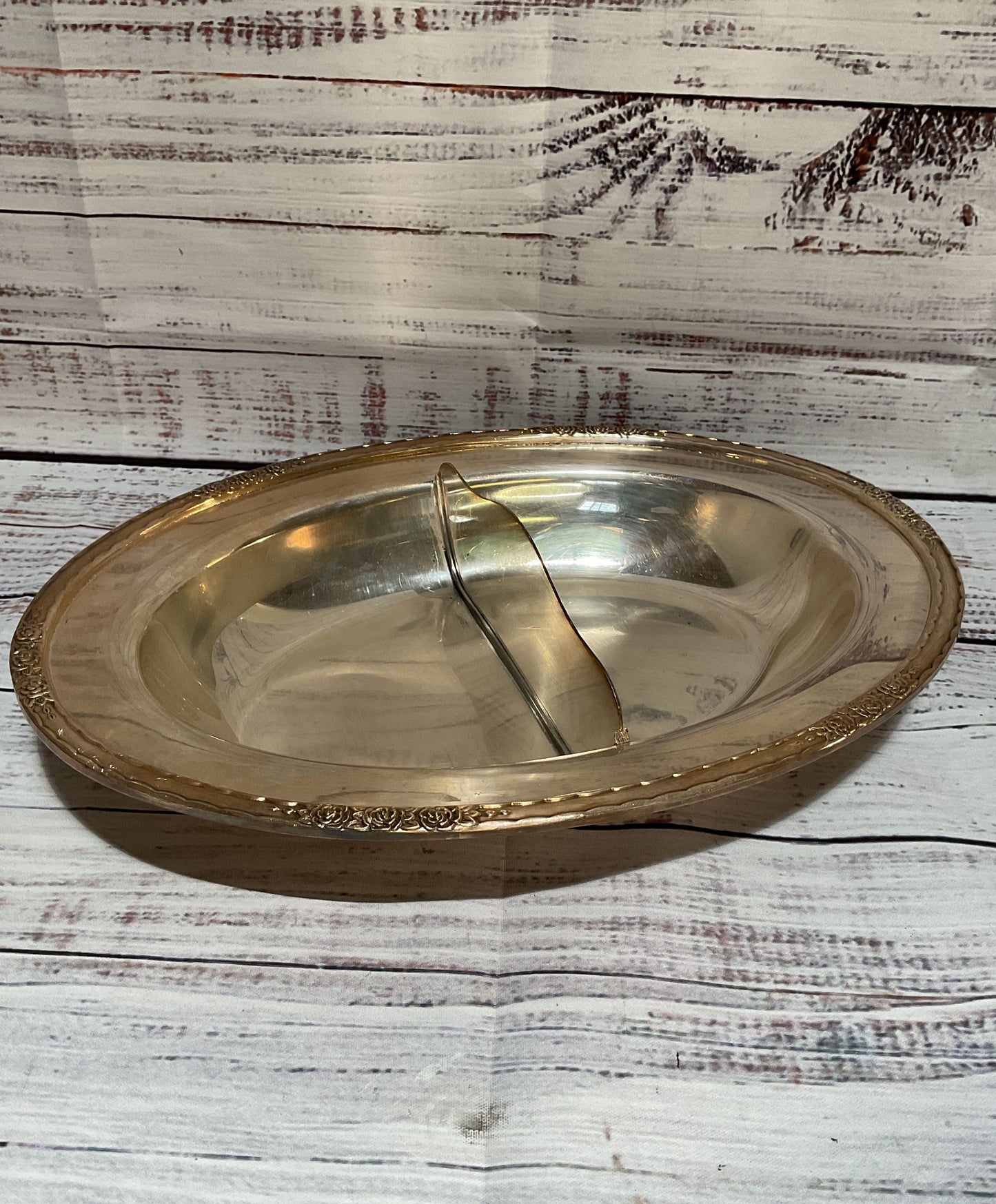Vintage Crescent National International Silver Co Serving Trays Lot Of 3