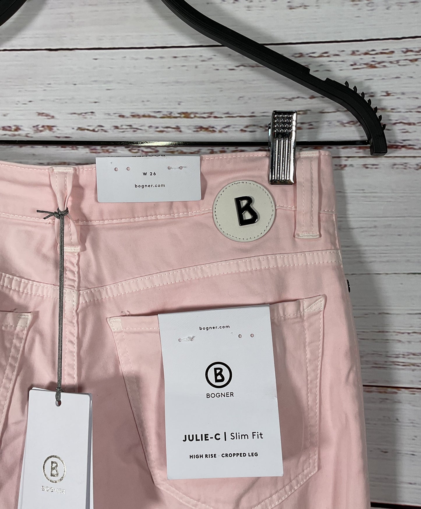 Bogner Pink Slim Fit High Rise Jeans - Size 26" NWT