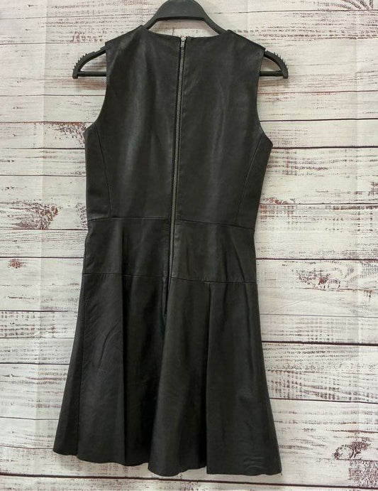 Women's A.L.C. Black Sleeveless Leather Dress Size 0 STUNNING!