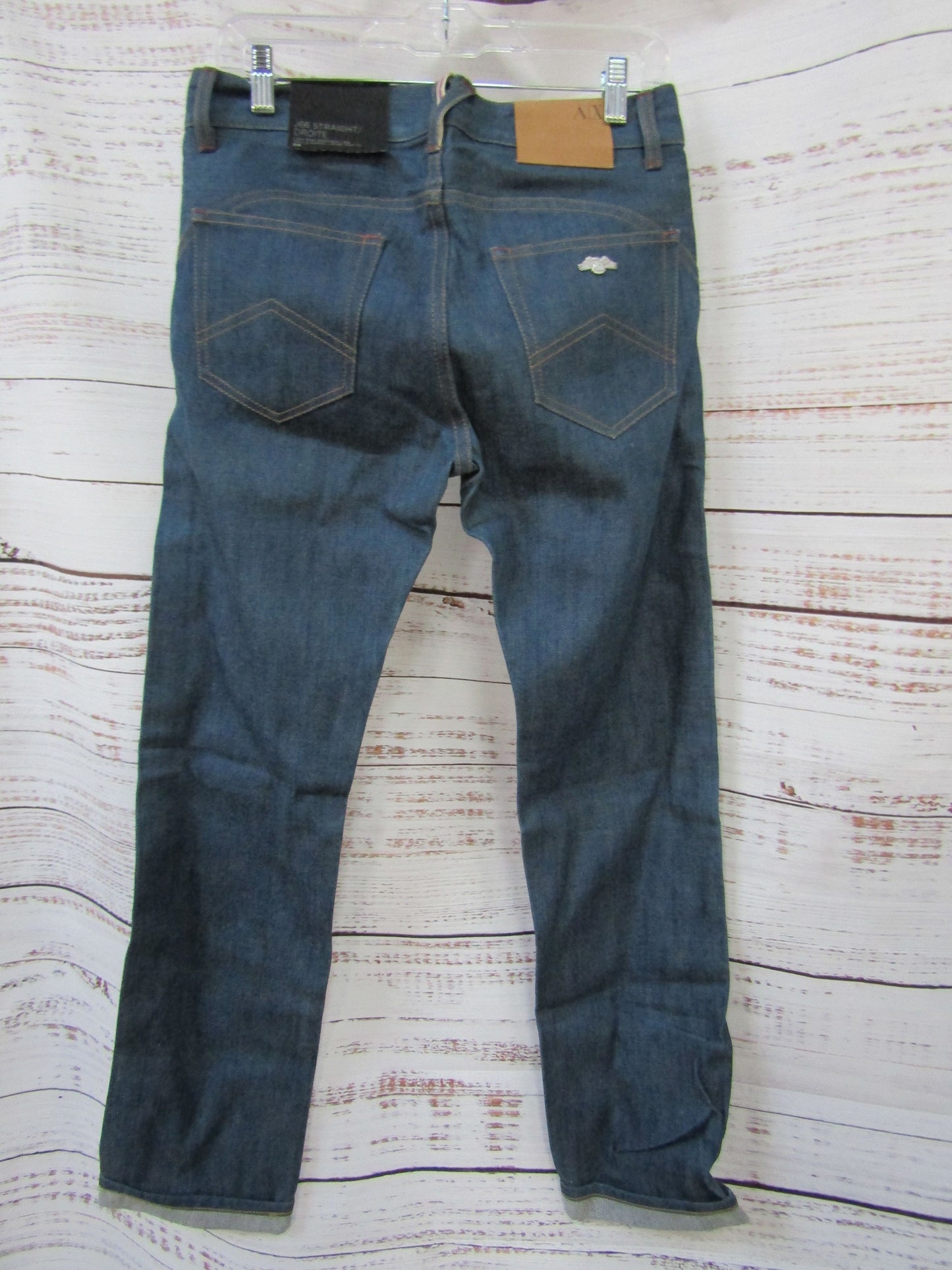 Armani Exchange J66 Men's Droite Blue Selvedge Denim Jeans Size 29