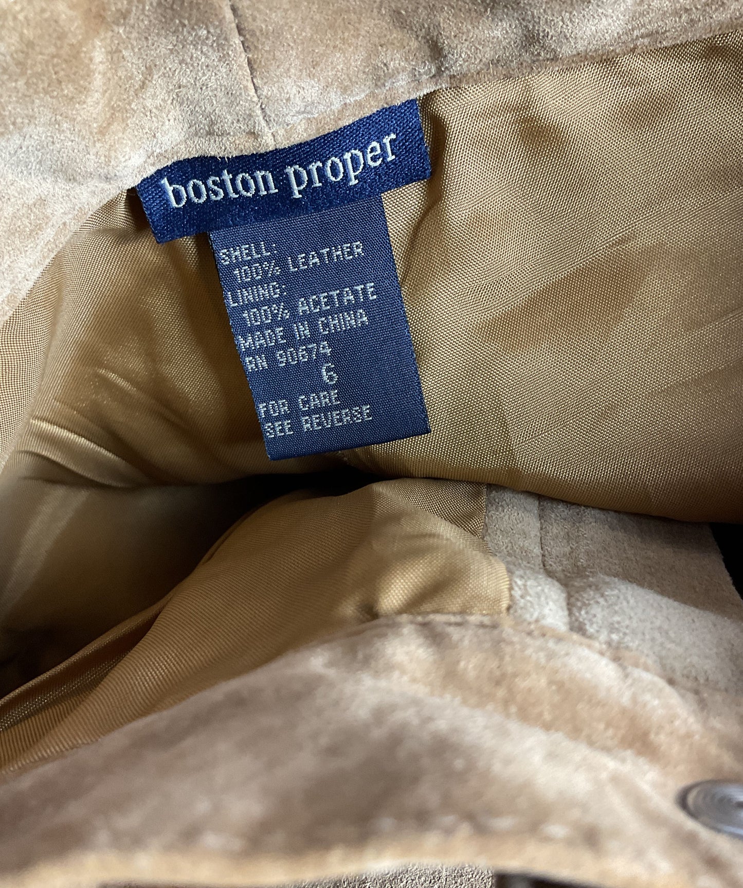 Boston Proper Suede Leather Pants Brown 6
