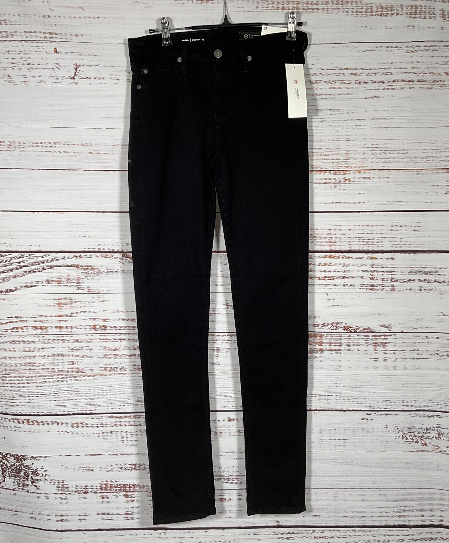 AG Jeans Prima Cigarette Leg Skinny Jeans Black 25