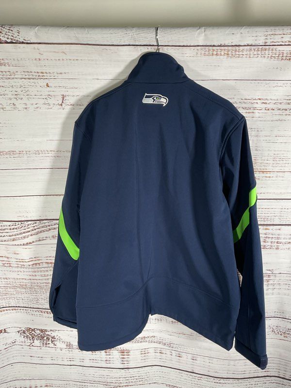 NFL Seattle Seahawks Men's Large Full Zip Blue & Green Jacket
