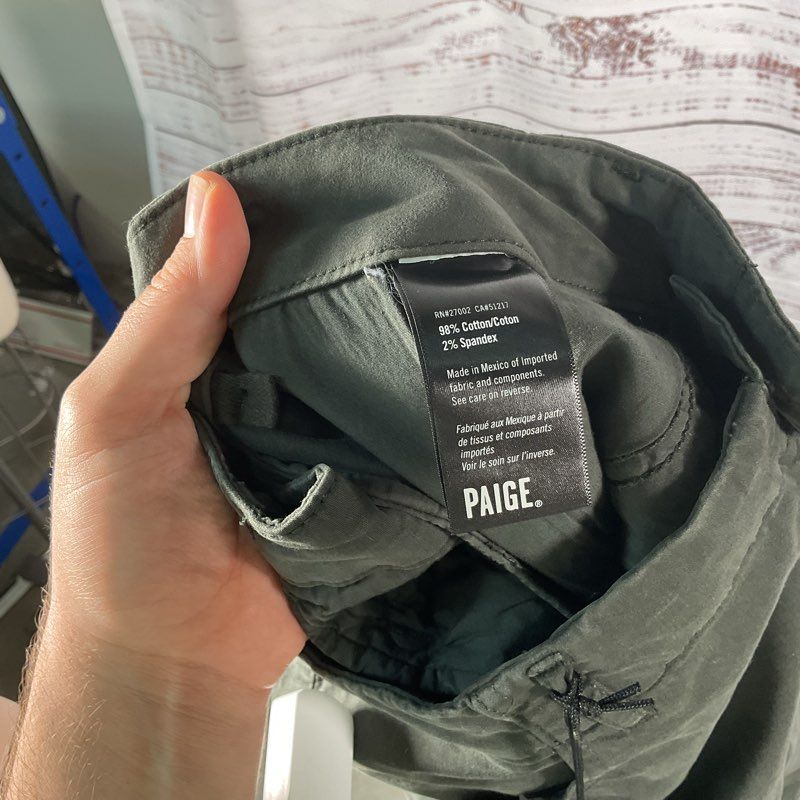 NWT Paige Shaded Glen Green Ronin Cargo Pants - Size 32