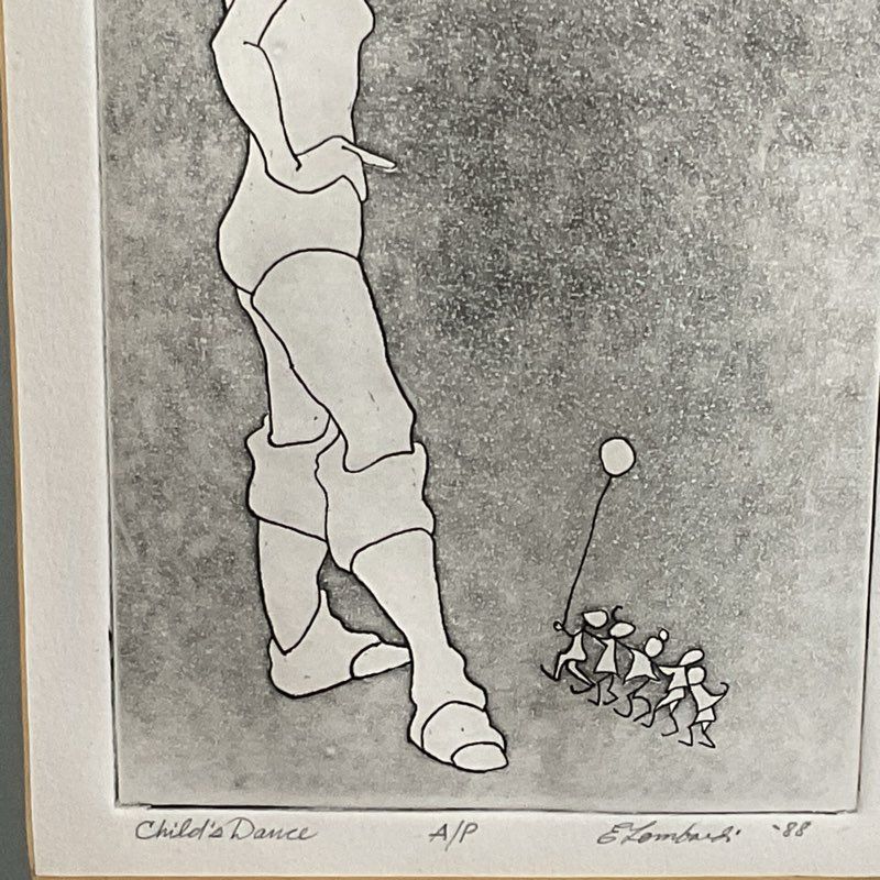 Signed 1988 Artist Proof E. LOMBARDI "Child's Dance" Lithograph