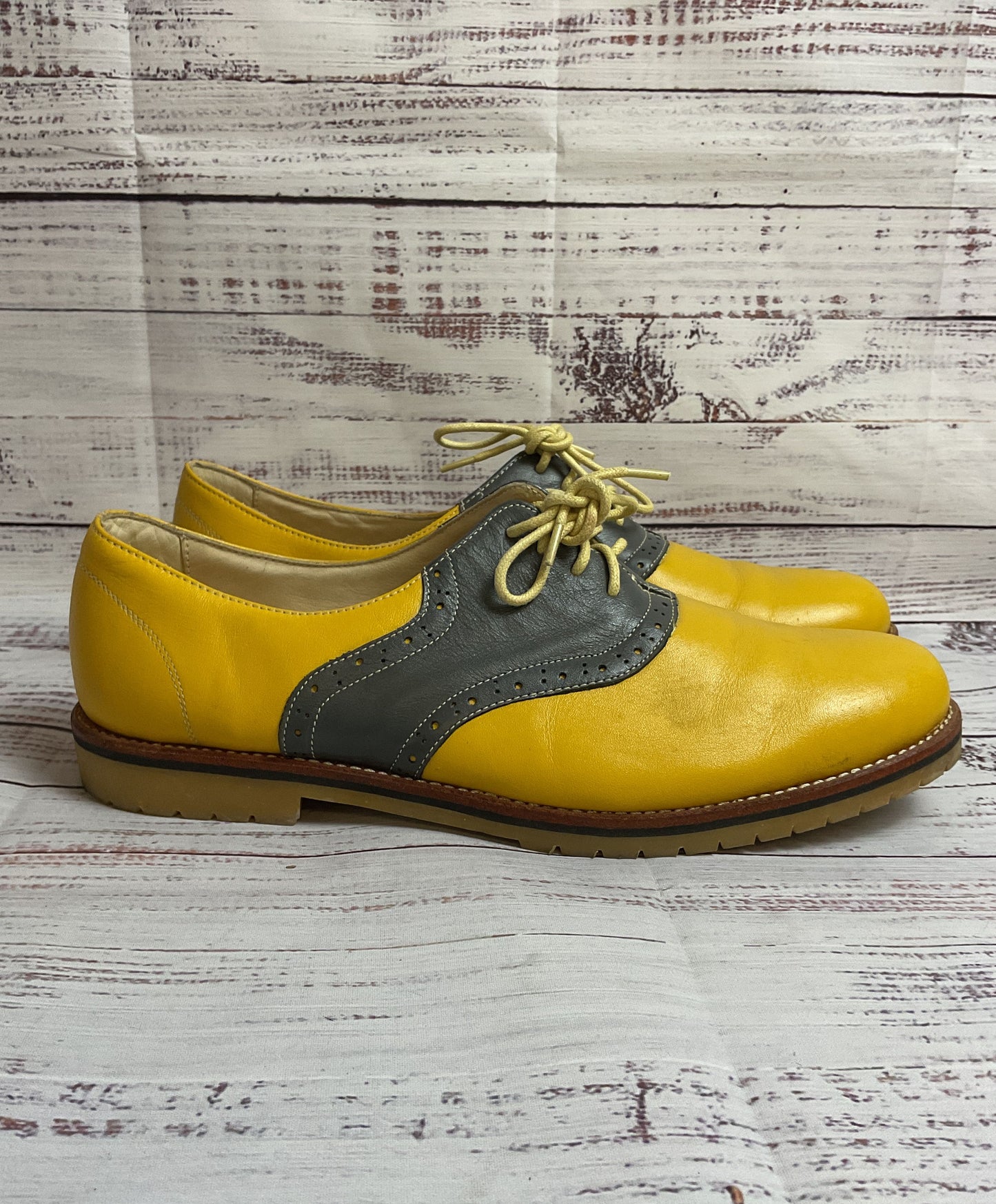 Somchai Yellow Oxford Leather Dress Shoe Men 44