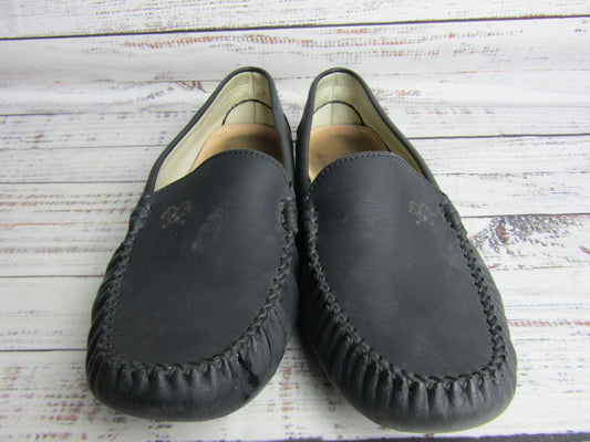 London Kids Sahara Girl's Black Loafer Shoes Size 7 Made in Italy