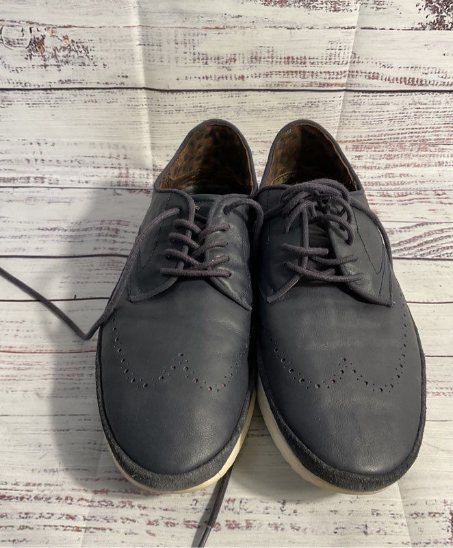 UGG Energ Cali Wingtip Derby Dress Soft Comfort Leather MEN'S 9 Blue #1090413