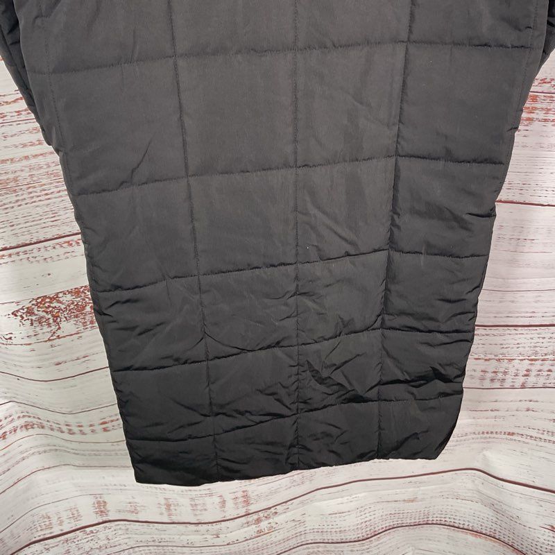 all:row Black Quilted Puffer Coat - Size Small