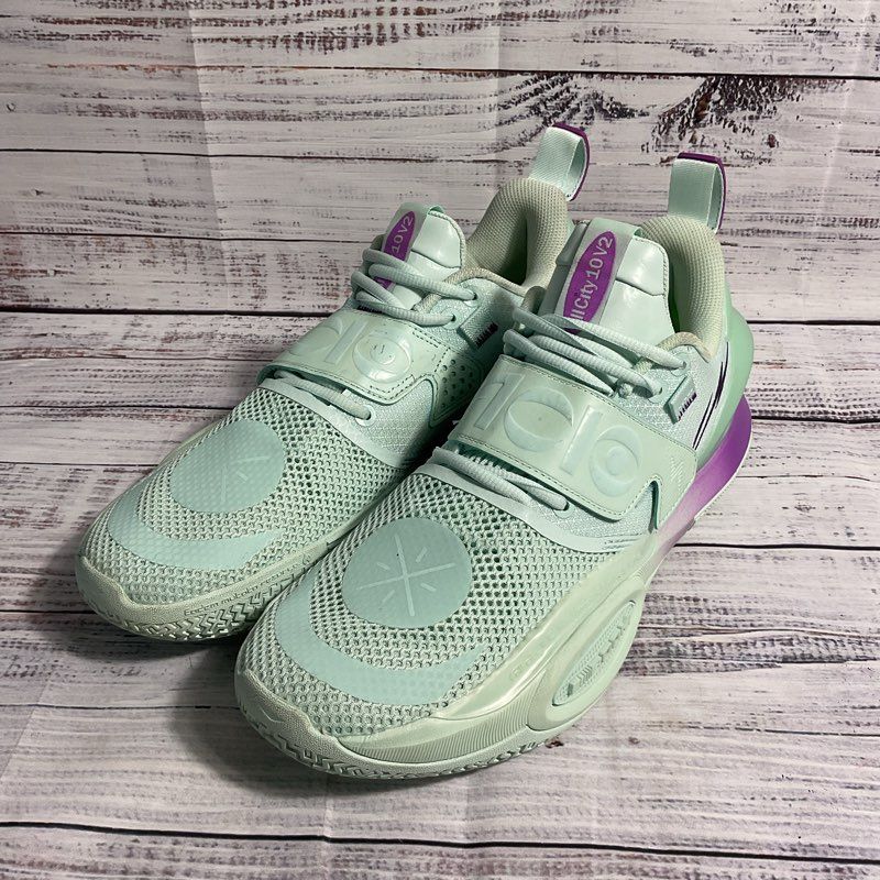 Li Ning Way of Wade All City 10 V2 Teal and Purple Athletic Sneaker Men's 11 US