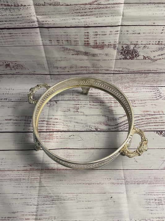 Silver Plated 3 Foot Casserole Serving Tray Stand